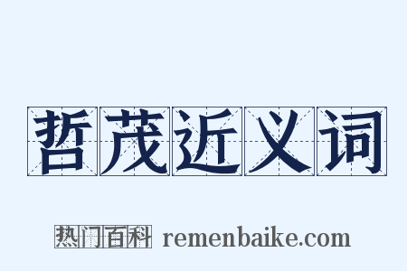 哲茂近义词是什么意思的图片
